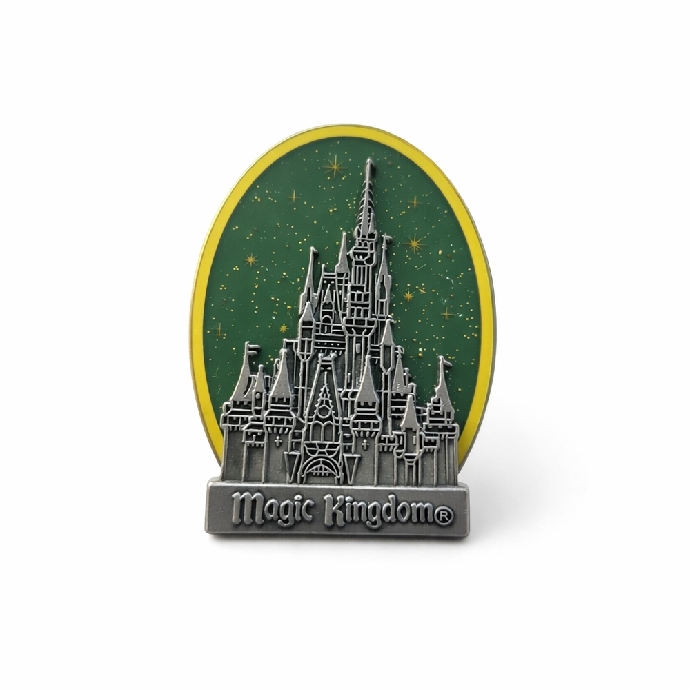 Disney Magic Kingdom Pin with Green and Yellow Accents